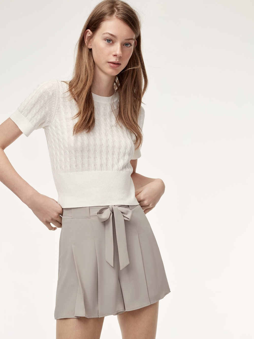 NWOT Aritzia Sunday Best Westley Shorts - Dove Grey Size 8